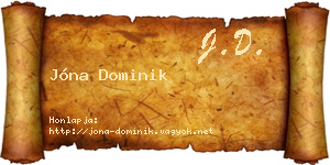 Jóna Dominik névjegykártya